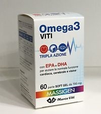 Marco Viti Omega 3 con EPA e DHA Tripla Azione 60 Perle da 700 mg