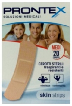 Safety Prontex Skin Strips Cerotti Sterili Traspiranti Formato Medio 20 Pezzi