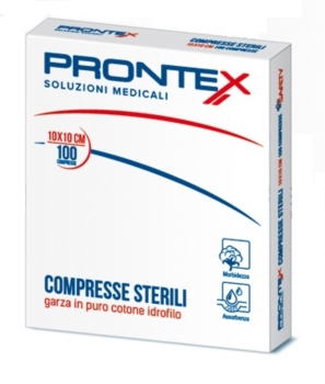 Safety Prontex Garze in Puro Cotone Idrofilo 10x10cm 100 compresse