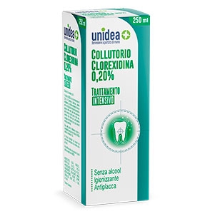 Unidea Collutorio alla Clorexidina 0,20% Trattamento Intensivo 250 ml
