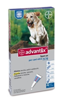 Bayer Advantix Spot-On Antiparassitario per Cani da 25 a 40 kg 4 Pipette