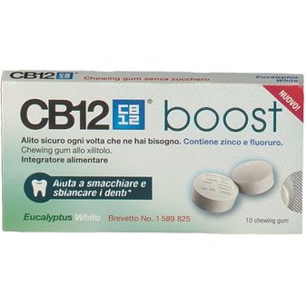 CB12 Boost Integratore Alimentare 10 chewing gum gusto eucalipto