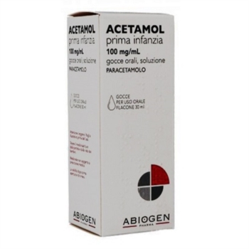 Acetamol Prima Infanzia Prima Infanzia 100 Mg/ Ml Gocce Orali, Soluzione 1 Flacone Da 30 Ml