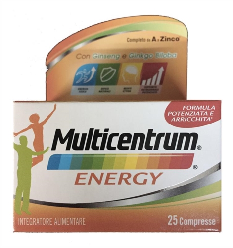 Multicentrum Linea Vitamine Minerali Energy Integratore Alimentare 25 Compresse