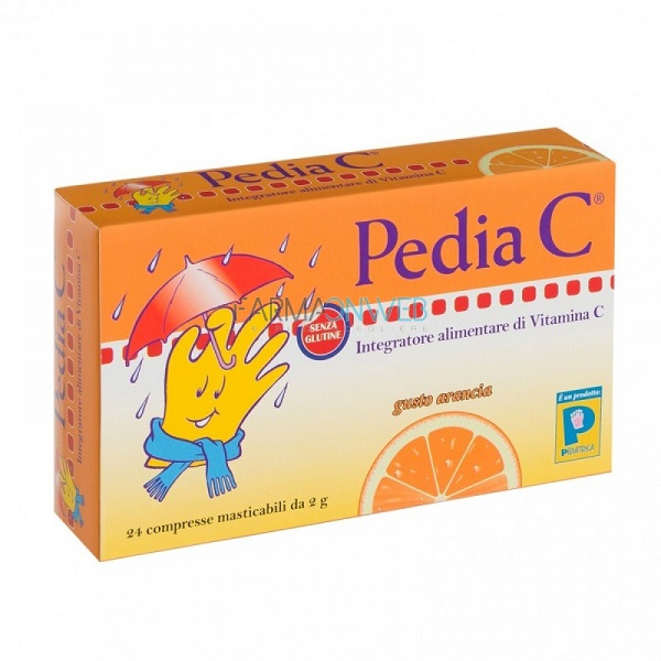 PediaC Arancia Integratore Alimentare 24 compresse masticabili