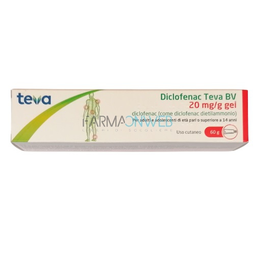 Diclofenac Teva Gel 60G 20Mg/G 