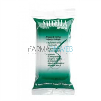 Saugella Attiva Salviettine 15 pezzi