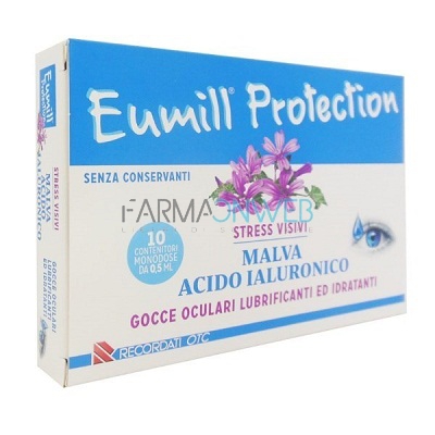 Recordati Eumill Protection Malva e Acido Ialuronico Gocce Oculari 10 Monodose