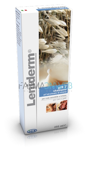 Leniderm Shampoo pH 7 all'idrolisato di avena per cani e gatti 250 ml