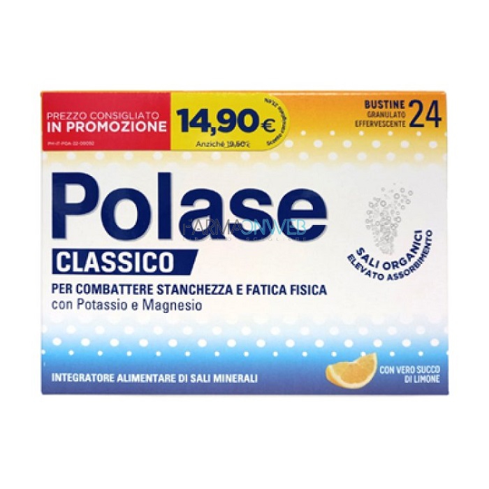 Polase Integratore di Sali Minerali Gusto Limone Granulato 24 Buste