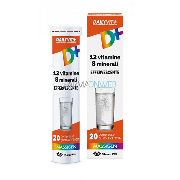 Massigen Linea Benessere ed Equilibrio Dailyvit+ Integratore 20 compresse efferv