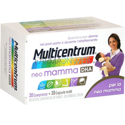 Multicentrum Linea Gravidanza Neo Mamma DHA Integratore Alimentare 30+30