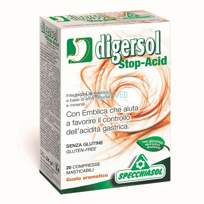 Specchiasol Digersol Antiacido Integratore Alimentare 20 compresse