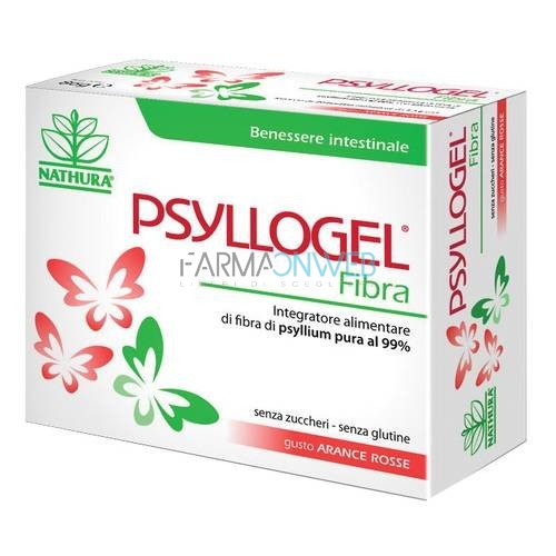 Nathura Psyllogel Fibra Integratore Alimentare 20 buste Gusto Arance Rosse