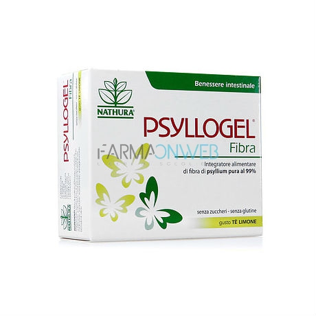 Nathura Psyllogel Fibra Integratore Alimentare 20 buste Gusto Te Limone
