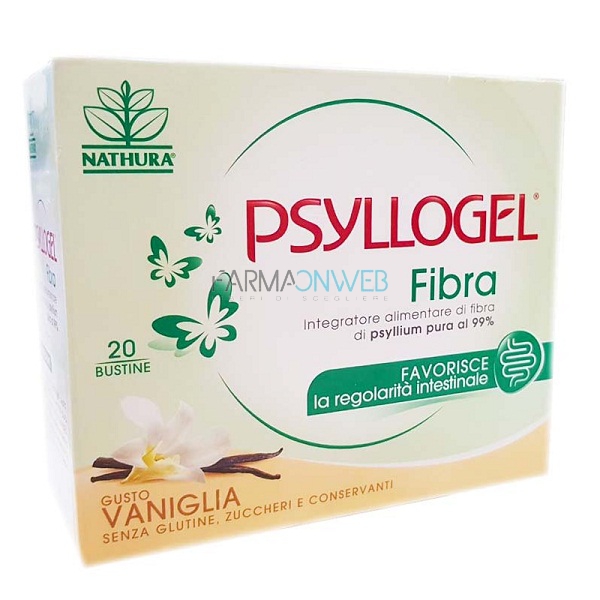 Nathura Psyllogel Fibra Integratore Alimentare 20 buste Gusto Vaniglia