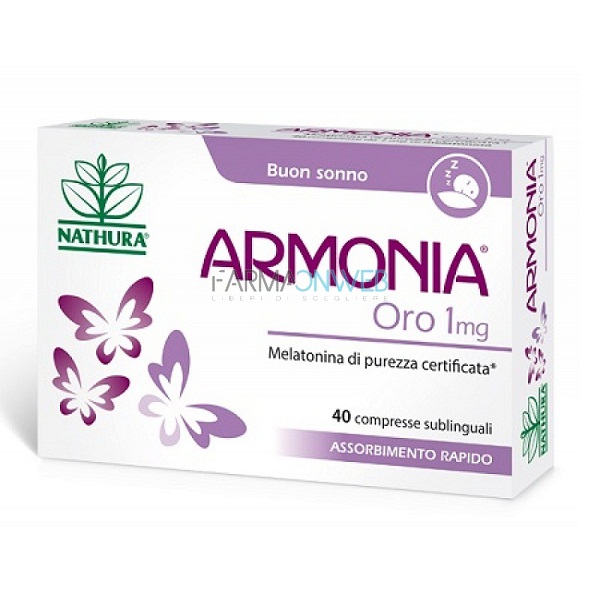 Nathura Armonia Oro 1 mg Integratore Alimentare 40 compresse orosolubili