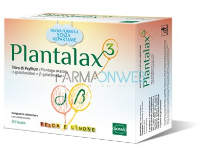 Sofar Linea Gastrointestinale Plantalax 3 Gusto Pesca/Limone 20 buste