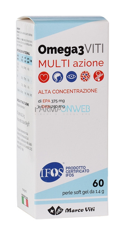 Marco Viti Omega 3 con EPA e DHA MultiAzione 60 Perle da 1,4 g