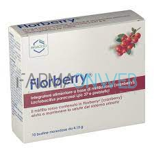 Florberry Integratore Alimentare a base di Mirtillo Rosso 10 bustine