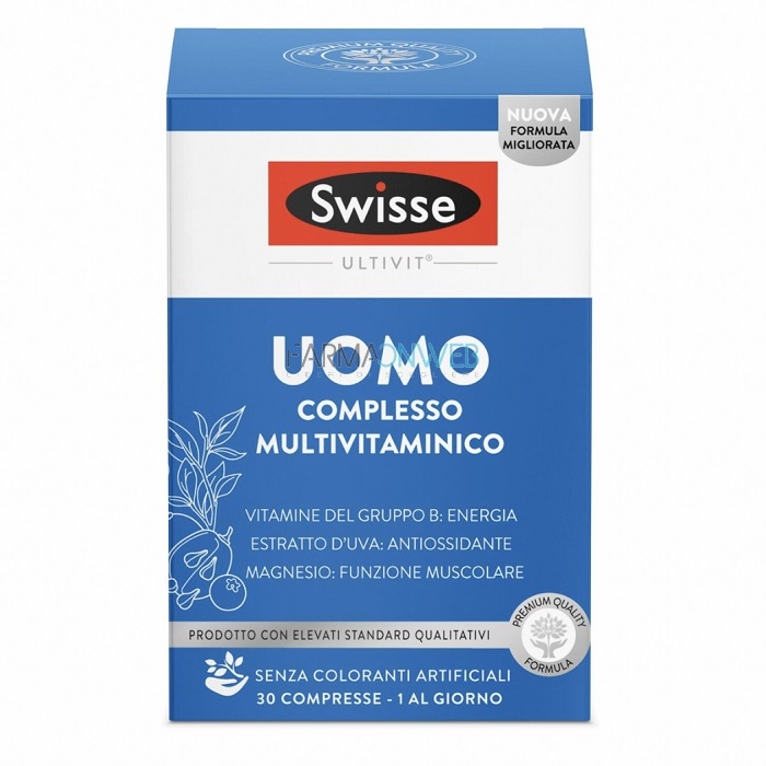 Swisse Multivitaminico Uomo Integratore Alimentare 30 Compresse