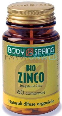 Body Spring Integratore Alimentare Bio Zinco 60 Compresse