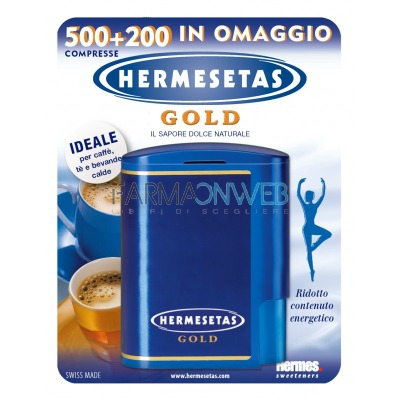 Hermesetas Gold Dolcificante a base di Aspartame 500 + 200 compresse
