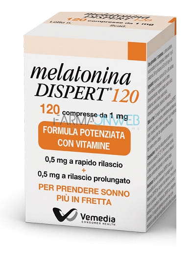 Melatonina Dispert 1 mg Integratore Alimentare 120 compresse