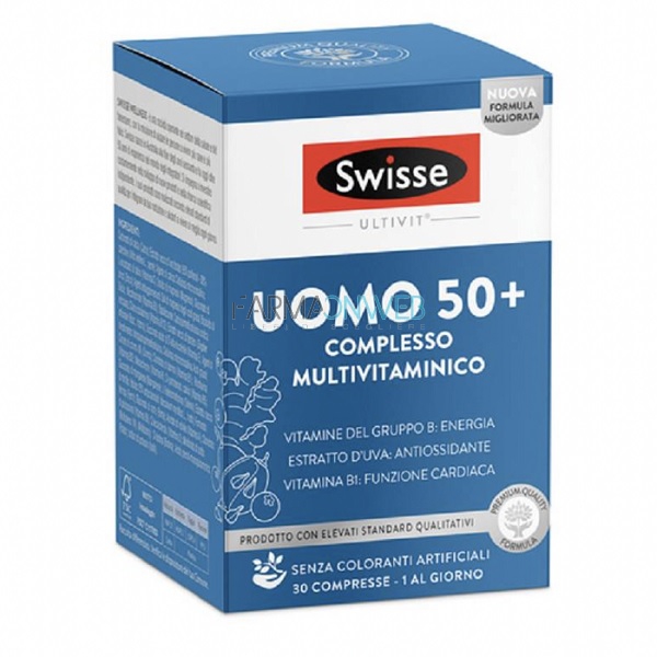 Swisse Multivitaminico Uomo 50+ Integratore Alimentare 30 Compresse