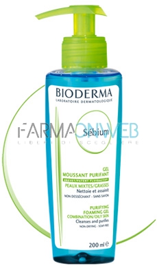 Bioderma Linea Sebium Moussant Gel Detergente Pelli Miste e Grasse 200 ml