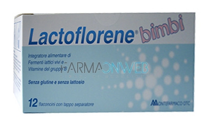 Lactoflorene Plus Bimbi Integratore Alimentare di Fermenti Lattici 12 Flaconcini