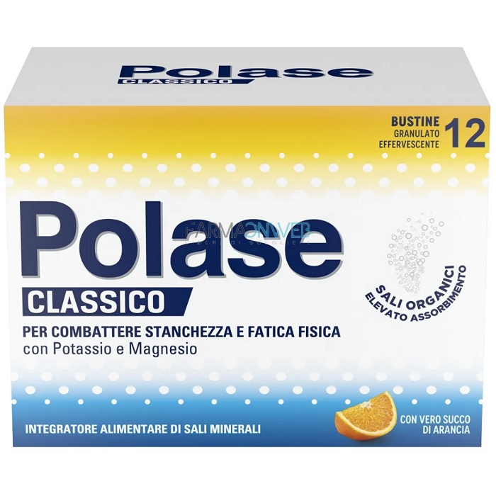 Polase Integratore di Sali Minerali utili per l'Organismo 12 Buste Arancia