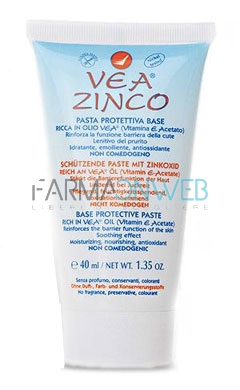 VEA Linea Pelli Sensibili Zinco Pasta Protettiva Lenitiva Emolliente 40 ml