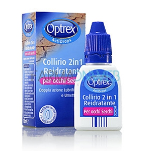 Optrex ActiDrops Collirio 2in1 Reidratante per Occhi Secchi 10 ml
