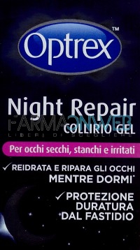 Optrex Night Repair Collirio Gel per Occhi Secchi, Stanchi e Irritati 10 ml