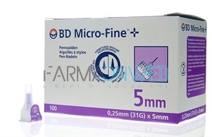 BD Micro-Fine 5mm 31G Aghi per Penna da Insulina 100 pezzi