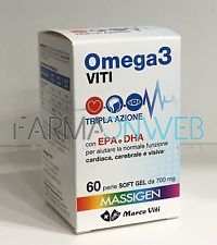 Marco Viti Omega 3 con EPA e DHA Tripla Azione 60 Perle da 700 mg
