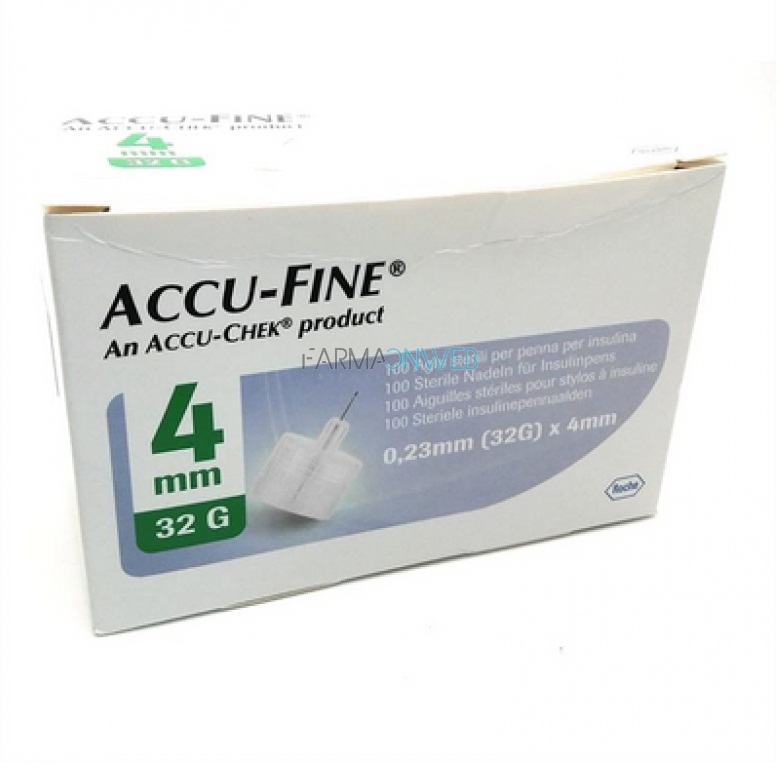 Accu-Chek Accu-Fine G32 4 mm Aghi Sterili per Penna 100 pezzi