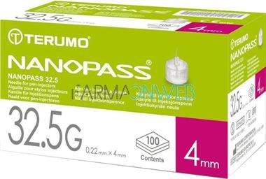 Terumo Nanopass G32,5 4 mm Aghi Sterili per Penna 100 pezzi