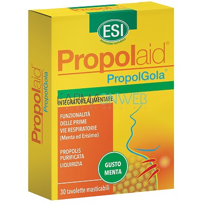 Esi PropolAid PropolGola 30 Tavolette Masticabili Menta
