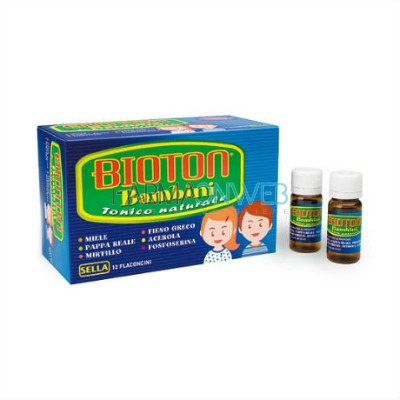 Sella Bioton Bambini Integratore Alimentare 12 Flaconi 10 ml