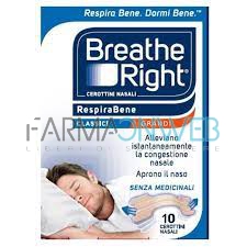 E.f.a.s. Breathe Right Respirabene Cerotti Nasali Classici Grandi 10 Pezzi