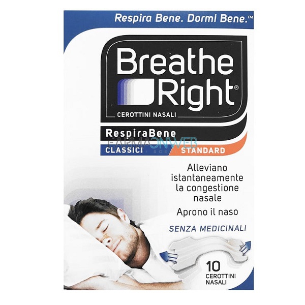 E.f.a.s. Breathe Right Respirabene Cerotti Nasali Classici 10 Pezzi