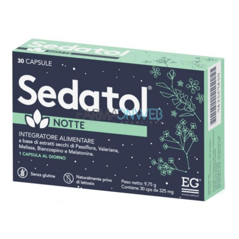 Eg EuroGenerici Sedatol Notte Nuova Formula Integratore Alimentare 30 Capsule