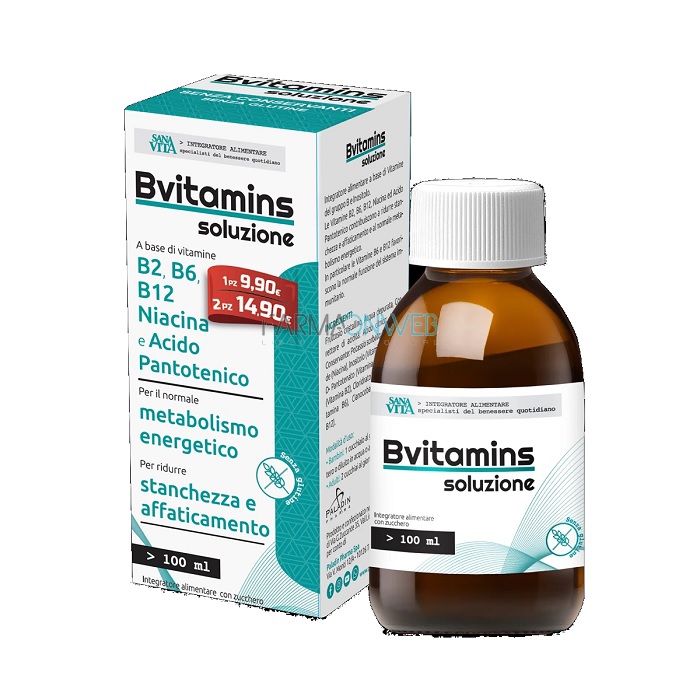 SanaVita B Vitamins Soluzione Integratore Alimentare 100 ml