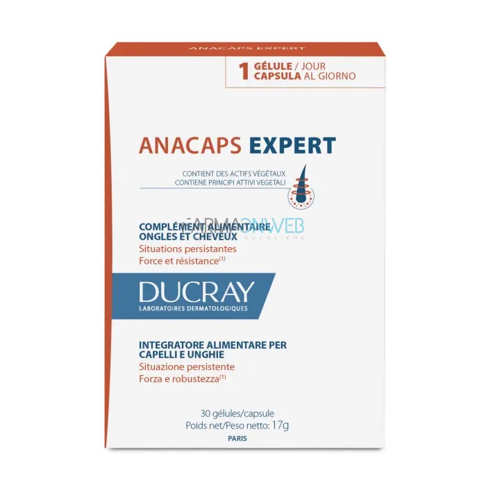 Ducray Anacaps Expert Unghie Capelli Integratore Alimentare 30 capsule
