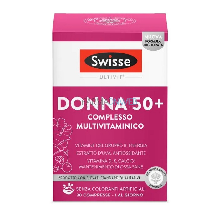 Swisse Multivitaminico Donna 50+ Integratore Alimentare 30 compresse