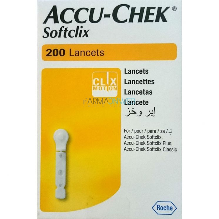 Accu-Chek Linea Controllo Glicemia SoftClix 200 Lancette Pungidito