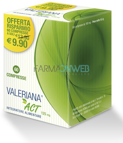 F&F Valeriana Act 125 mg Integratore Alimentare 60 compresse