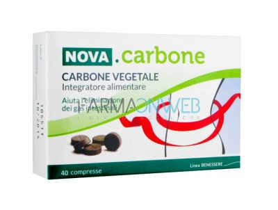 Nova Argentia Carbone Vegetale Integratore Alimentare 40 compresse